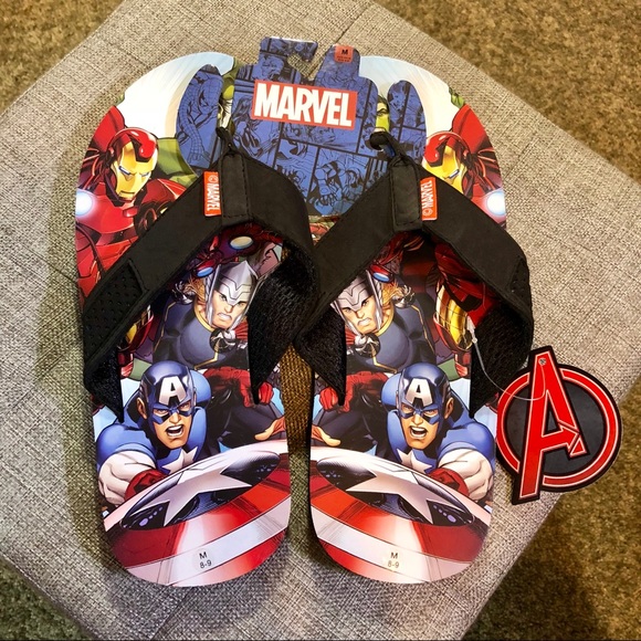 Marvel Other - Avengers Flip Flops Size M